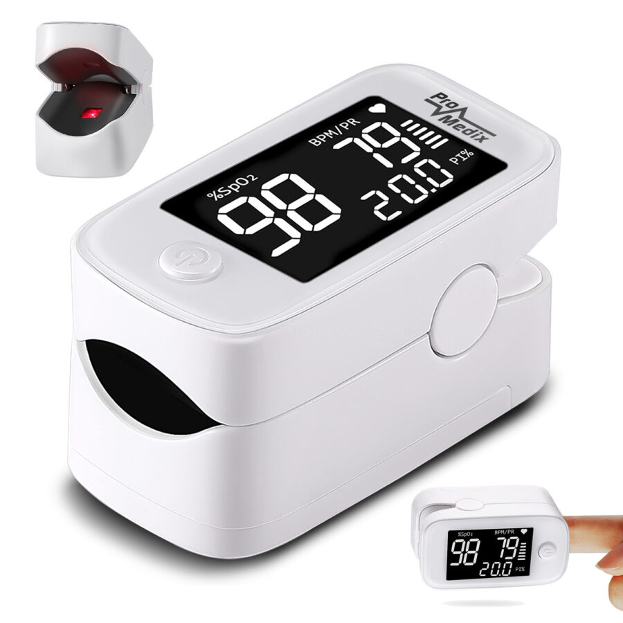 Promedix PR-870 Ujjra csíptethető orvosi pulzoximéter 1.5” HD LED kijelzővel