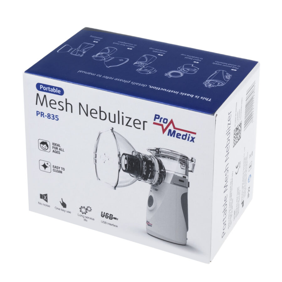 Promedix PR-835 Hordozható Vezeték Nélküli Inhalátor Nebulizátor Készlet Maszkokkal - Image 8