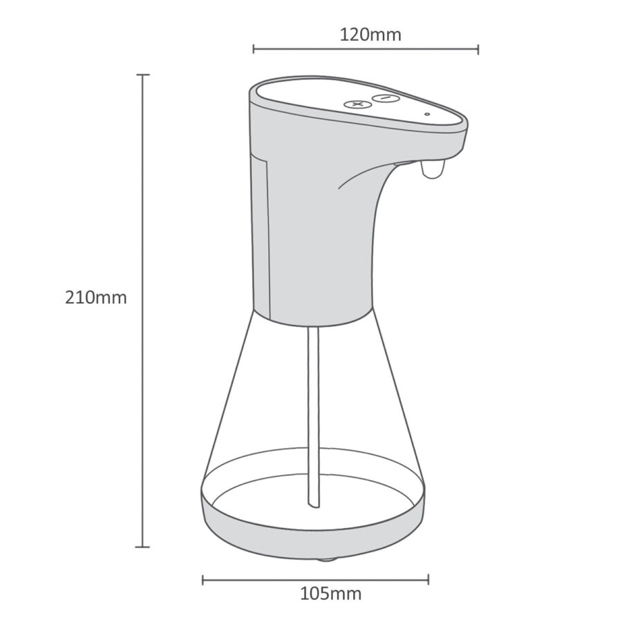 Promedix PR-530 Automata Szappan- és Fertőtlenítőszer Adagoló, 480ml, 4xAA Elemről Működik - Image 7