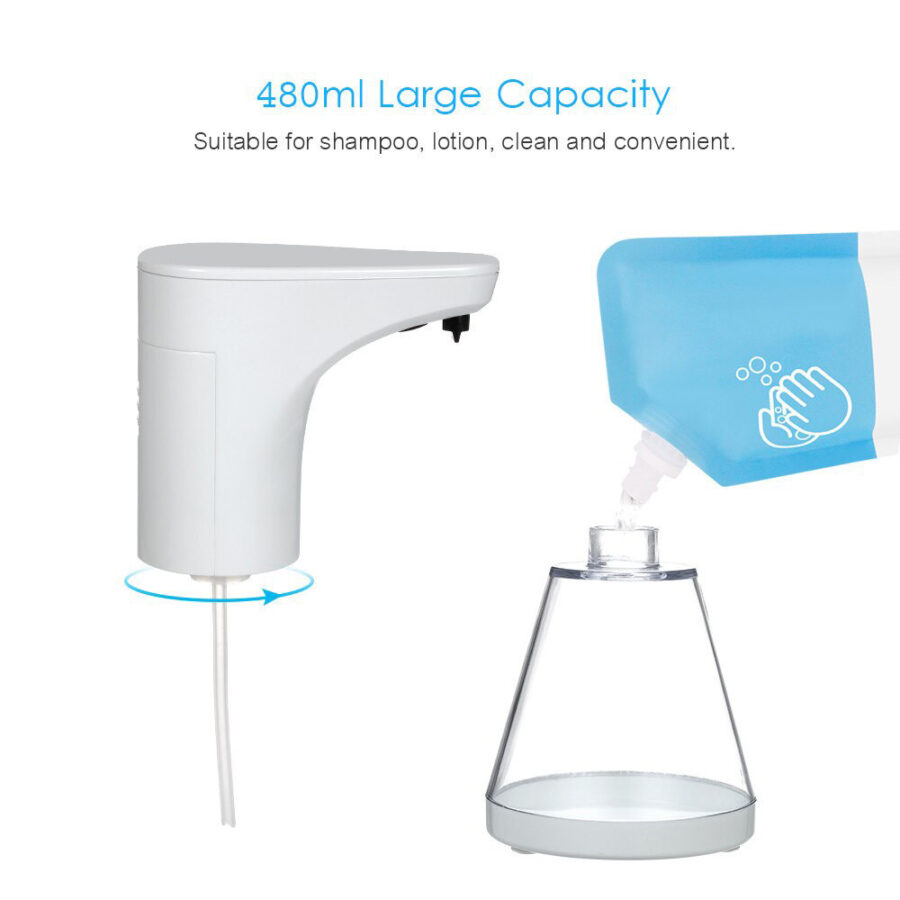 Promedix PR-530 Automata Szappan- és Fertőtlenítőszer Adagoló, 480ml, 4xAA Elemről Működik - Image 9